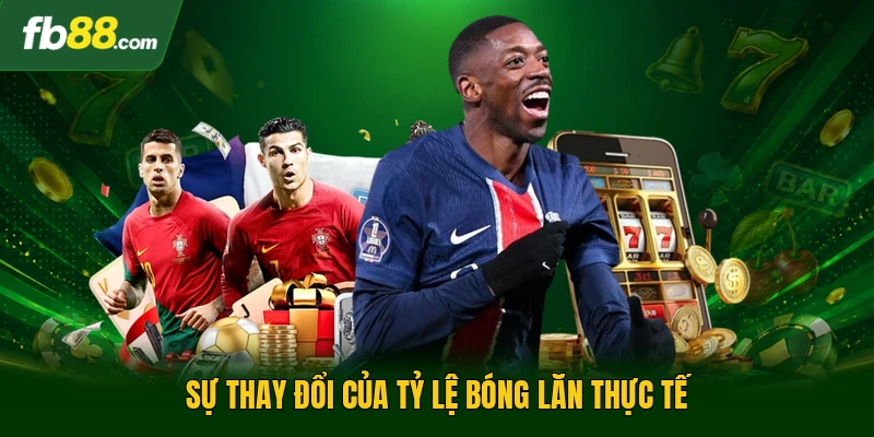 Sự thay đổi của tỷ lệ bóng lăn thực tế