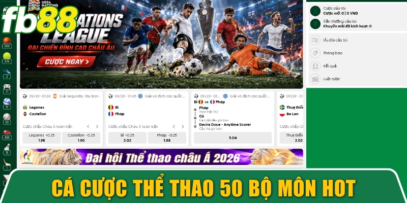 Trang Chủ 13 Cá cược thể thao với 50 bộ môn hot nhất